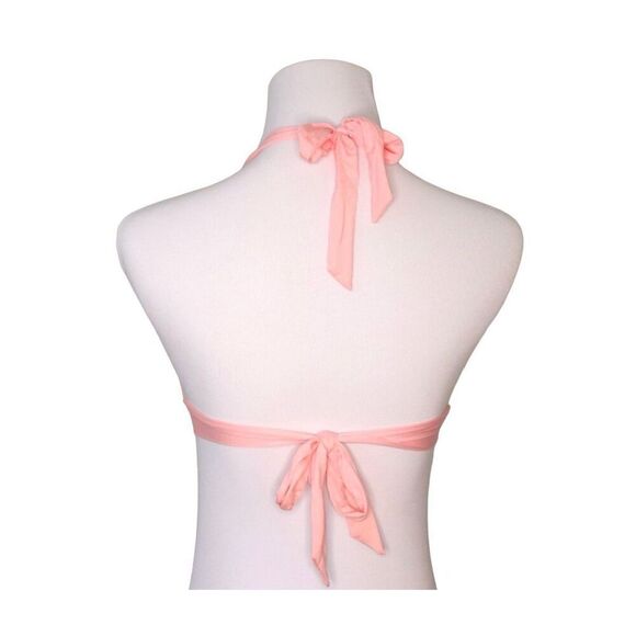 Mossimo Pink Black Halter Padded Bikini Swimsuit LARGE Swimwear Beach Retro‎ - Picture 6 of 13